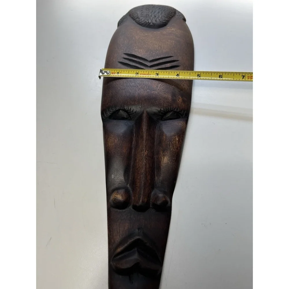 Vintage Carved Hard Wood African Style Mask Home Wall Decor 17
